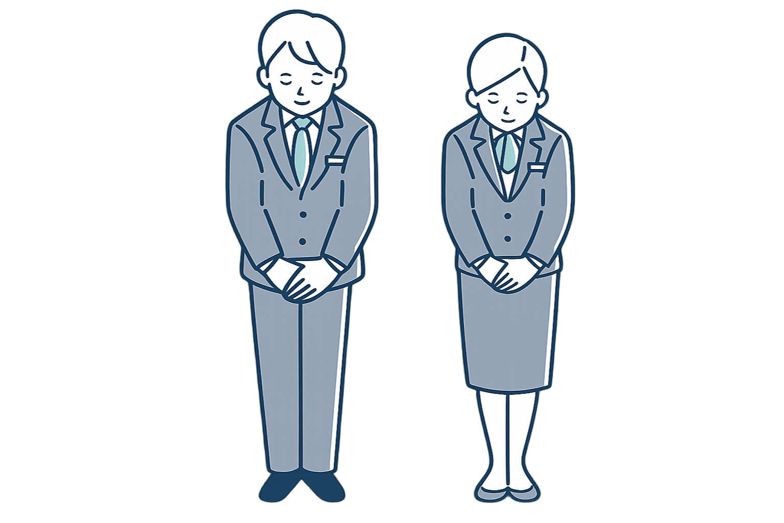心を込めてお辞儀するスタッフ